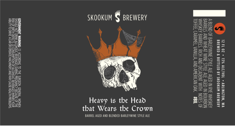Branding: Skookum Brewery “Heavy is the Head” Beer Bottle Label